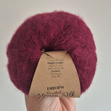 Load image into Gallery viewer, Drops Alpaca Silk Bordeaux with label
