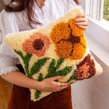 Load image into Gallery viewer, Earthy Wild Blooms | Latch Hook Cushion Kit| Craft Club