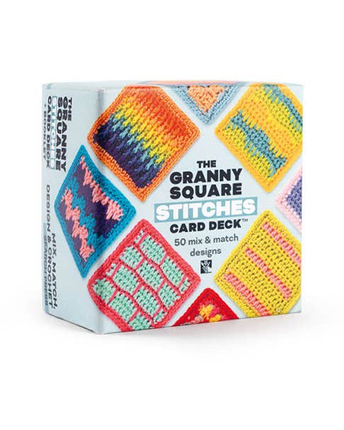 The Granny Square Stitches crochet card deck by Claire Montgomerie.
