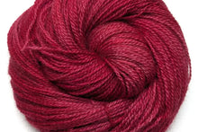 Load image into Gallery viewer, Hand Dyed Bluefaced Leicester, Shetland and Alpaca 4ply Yarn in Red Roses by Bluebell Yarns