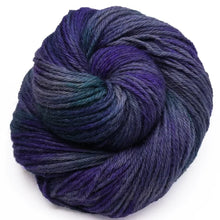 Load image into Gallery viewer, Hand Dyed Bluefaced Leicester, Shetland and Alpaca Aran Yarn in Bluebells at Night by Bluebell Yarns