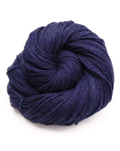 Load image into Gallery viewer, Hand Dyed Bluefaced Leicester, Shetland and Alpaca Aran Yarn in Deep Blue Sea by Bluebell Yarns