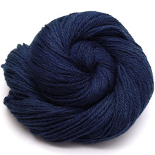 Load image into Gallery viewer, Hand Dyed Bluefaced Leicester, Shetland and Alpaca DK Yarn in Deep Blue Sea by Bluebell Yarns