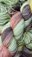 Load image into Gallery viewer, Hand Dyed Sock 4ply Yarn in Meadow Harvest by Solicious Yarns