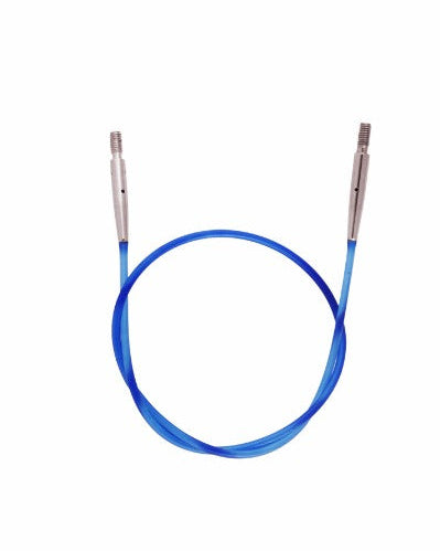 KnitPro nylon interchangeable knitting cable in blue, 50cm