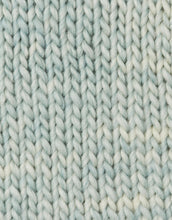 Load image into Gallery viewer, Knitted swatch of Lil Crazy Sexy Wool chunky yarn in Duck Egg Blue Marl