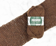 Load image into Gallery viewer, Proper 4ply Shetland and Bluefaced Leicester Yarn in Bairn Brown by World of Wool