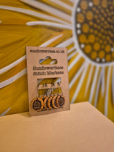 Load image into Gallery viewer, Sunflower Raes Handturned Yew Stitch Markers | Tom Dyson |
