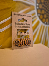 Load image into Gallery viewer, Sunflower Raes Handturned Yew Stitch Markers | Tom Dyson |
