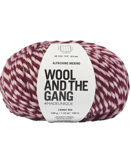 Alpachino Merino Twist Chunky Yarn in Cameo Red by Wool and the Gang