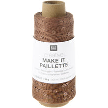 Load image into Gallery viewer, Creative Make It Paillette sequin yarn in Brown by Rico
