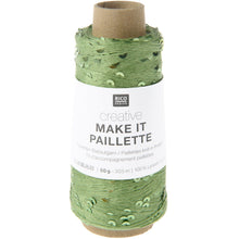 Load image into Gallery viewer, Creative Make It Paillette sequin yarn in Green by Rico
