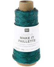 Load image into Gallery viewer, Creative Make It Paillette sequin yarn in Petrol by Rico
