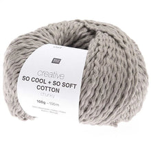 Load image into Gallery viewer, Creative So Cool &amp; So Soft Chunky Cotton Yarn in Silvery Grey by Rico
