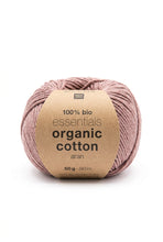 Load image into Gallery viewer, Essentials Organic Cotton Aran Yarn in Berry by Rico
