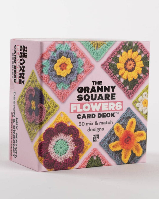 The Granny Square Flowers crochet card deck by Claire Montgomerie.