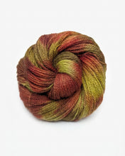 Load image into Gallery viewer, Hand Dyed Bluefaced Leicester, Shetland and Alpaca 4ply Yarn in Forest Flame by Bluebell Yarns
