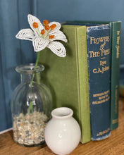 Load image into Gallery viewer, Beaded lily flower displayed in a vase.
