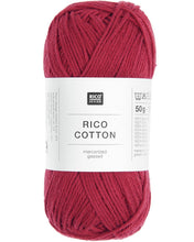 Load image into Gallery viewer, Mercerised Cotton DK Yarn in Wine Red by Rico
