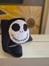 Load image into Gallery viewer, Handmade Jack Skellington Crochet Bag | Gobblin Crochet
