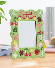 Load image into Gallery viewer, Finished Tiny Treasures diamond painting mirror frame by Craft Club.
