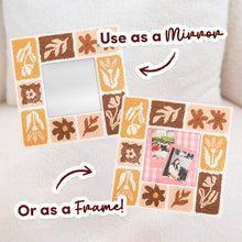 Load image into Gallery viewer, Two Tuscan Tiles frames showing the diamond painting kit used as a mirror or as a photo frame
