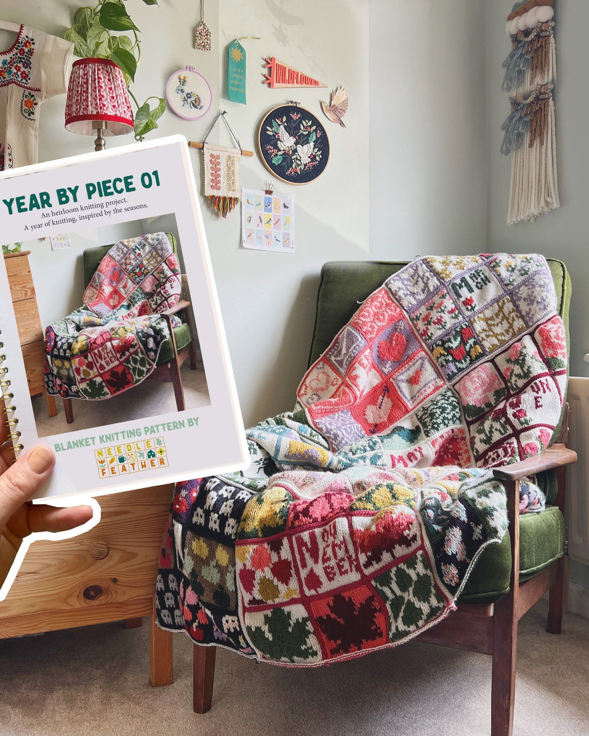 Year by Piece colourwork knitting pattern book by Needle and Feather.